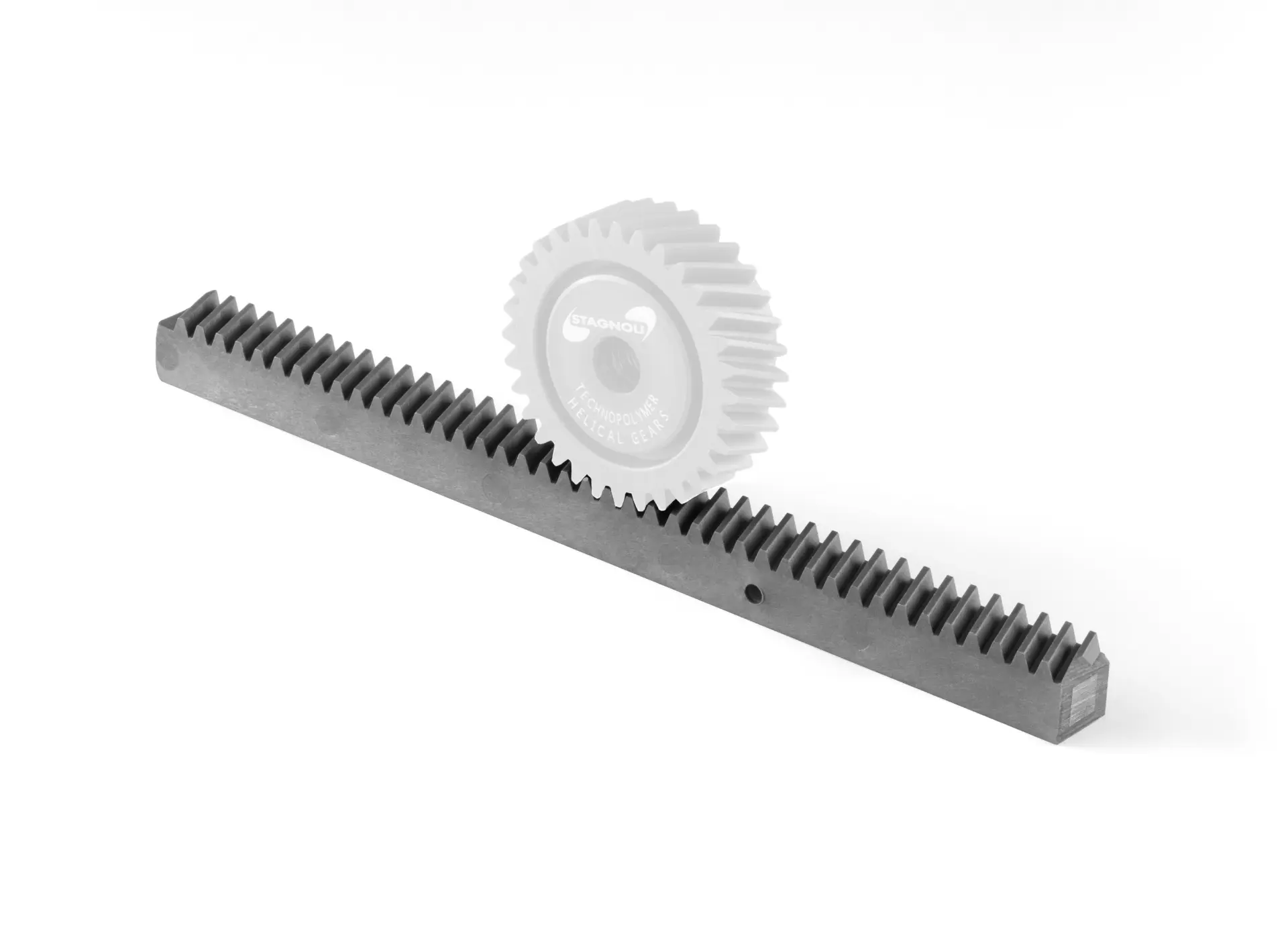 Helical rack with steel core – Nylon