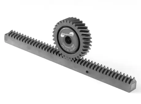 Helical Rack with Steel Core and Helical Gears – Nylon