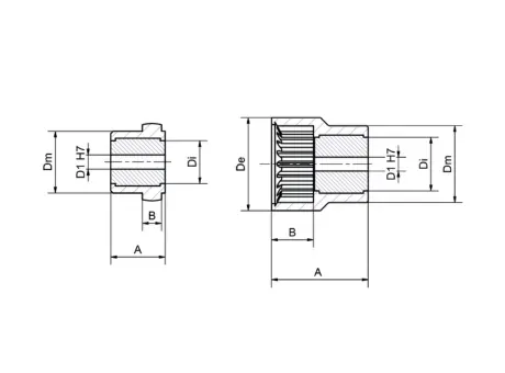 Giunti – Giunti Maschio / Femmina – Nylon Giunti – Giunti Maschio / Femmina – Nylon