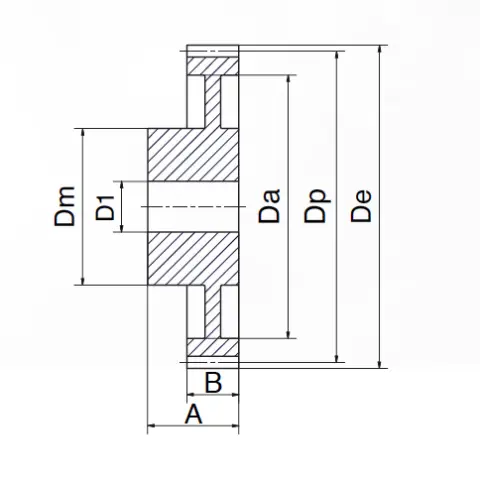 Ingranaggi Cilindrici – Nylon Alimentare (S-Torque) – Modulo 2.5